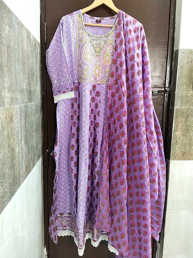 NewUnused PureCotton Anarkali Suit