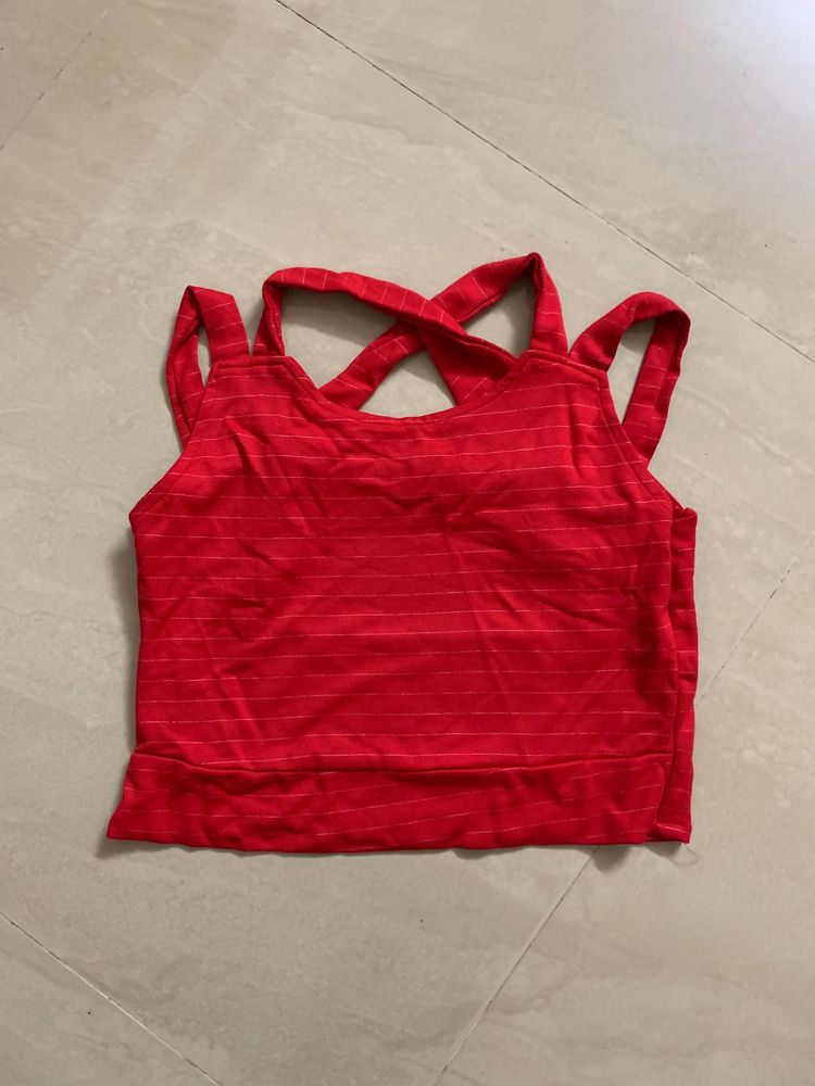 Red Crop Top For Women