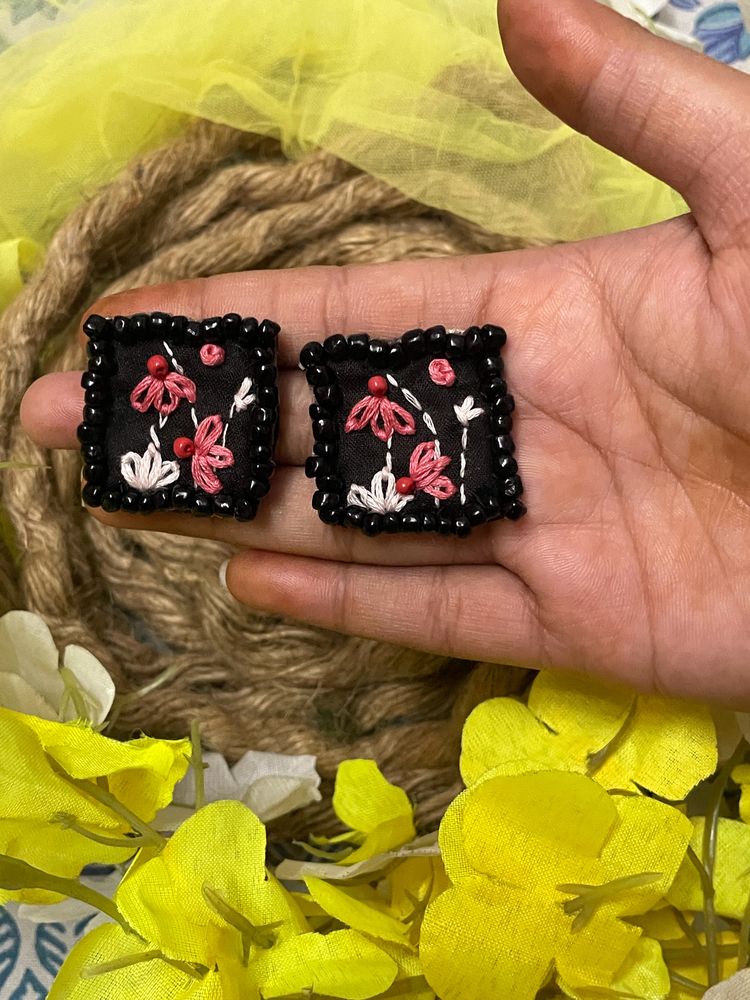 Handmade Embroidery Earrings