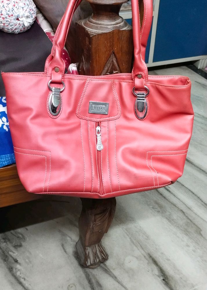 Lovely Rose Pink Colour Handbag