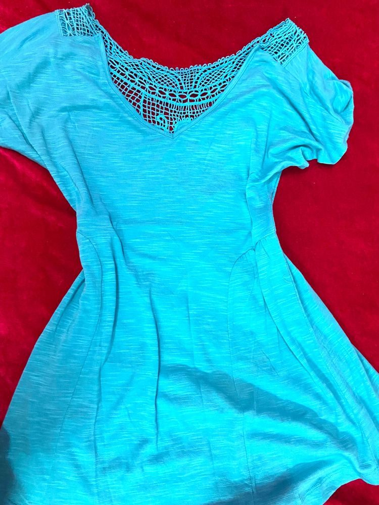 Blue A Line Top