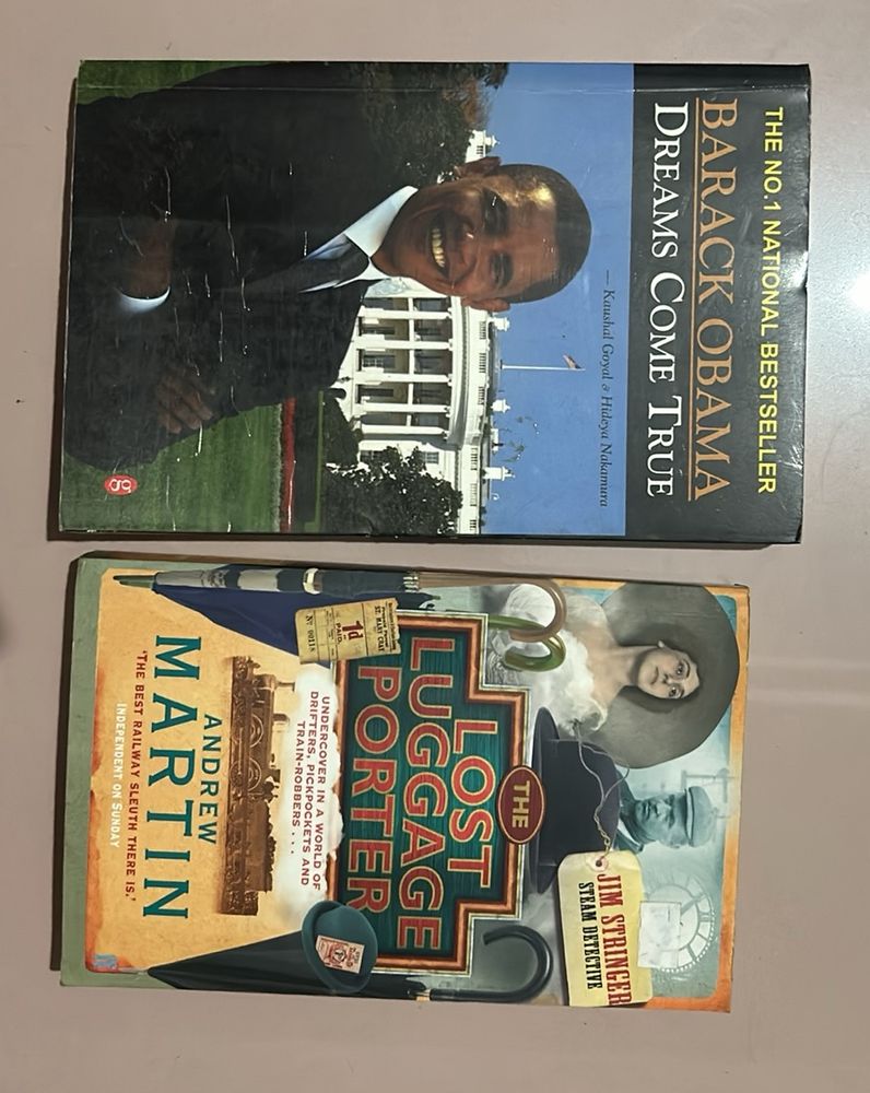 Combo Of Two Books. Obama ,Lost Luggage Porter