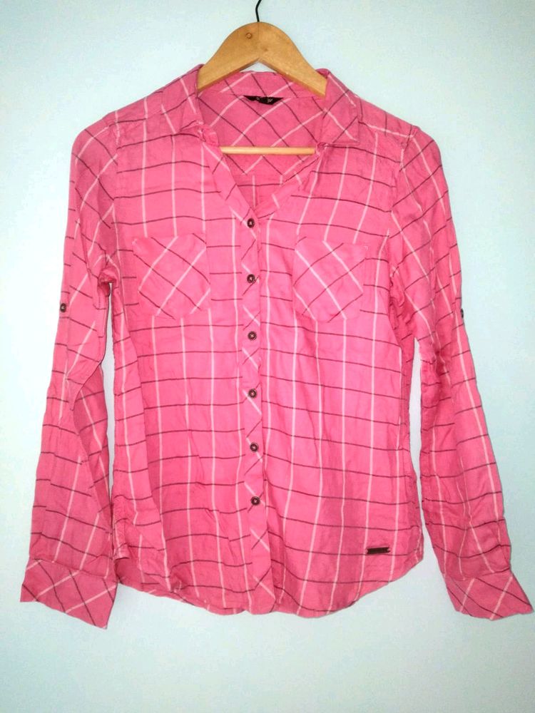 Roadster Check Printed Shirt (Women's)