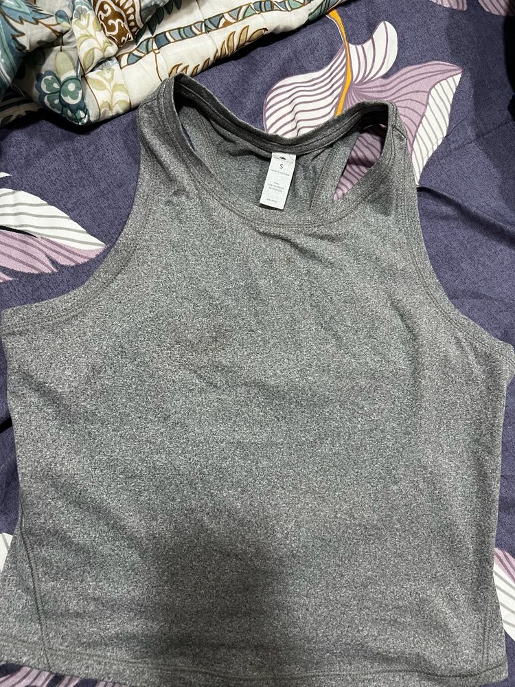 Grey Soft Fabric Tank Top For Women