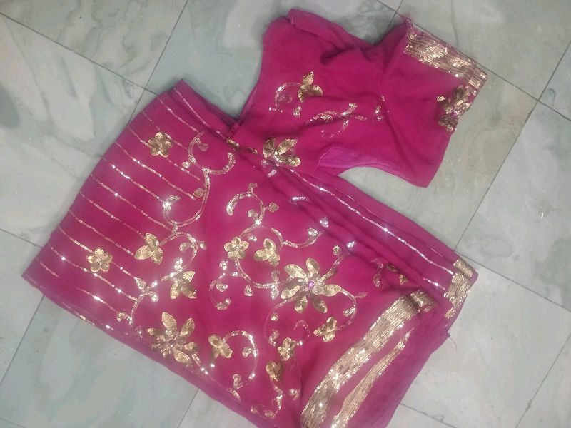 Saree Along With Designer Blouse