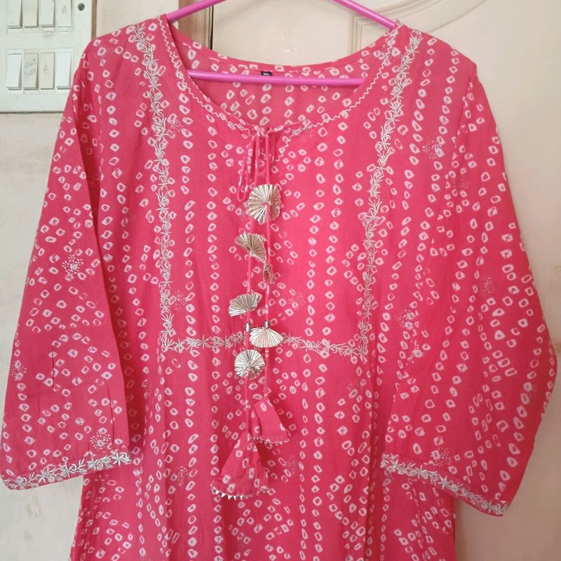 Bandhni Print Kurta Palazzo