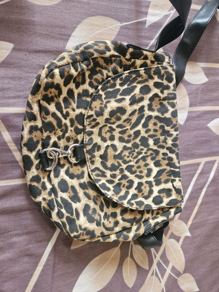 Leopard Print Sling Bag