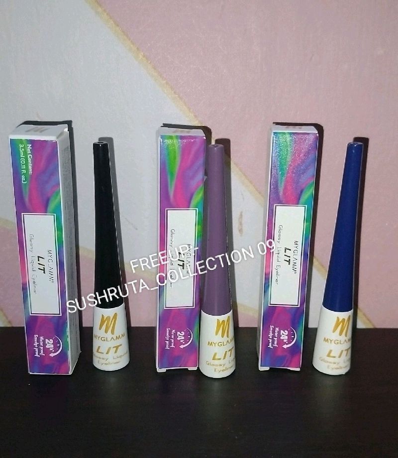 Myglamm LIT Glossy Liquid Eyeliner Combo Of 3