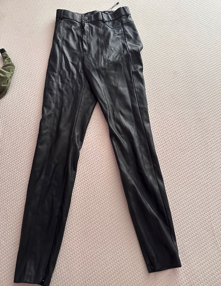 Zara Faux Leather Slim Pants