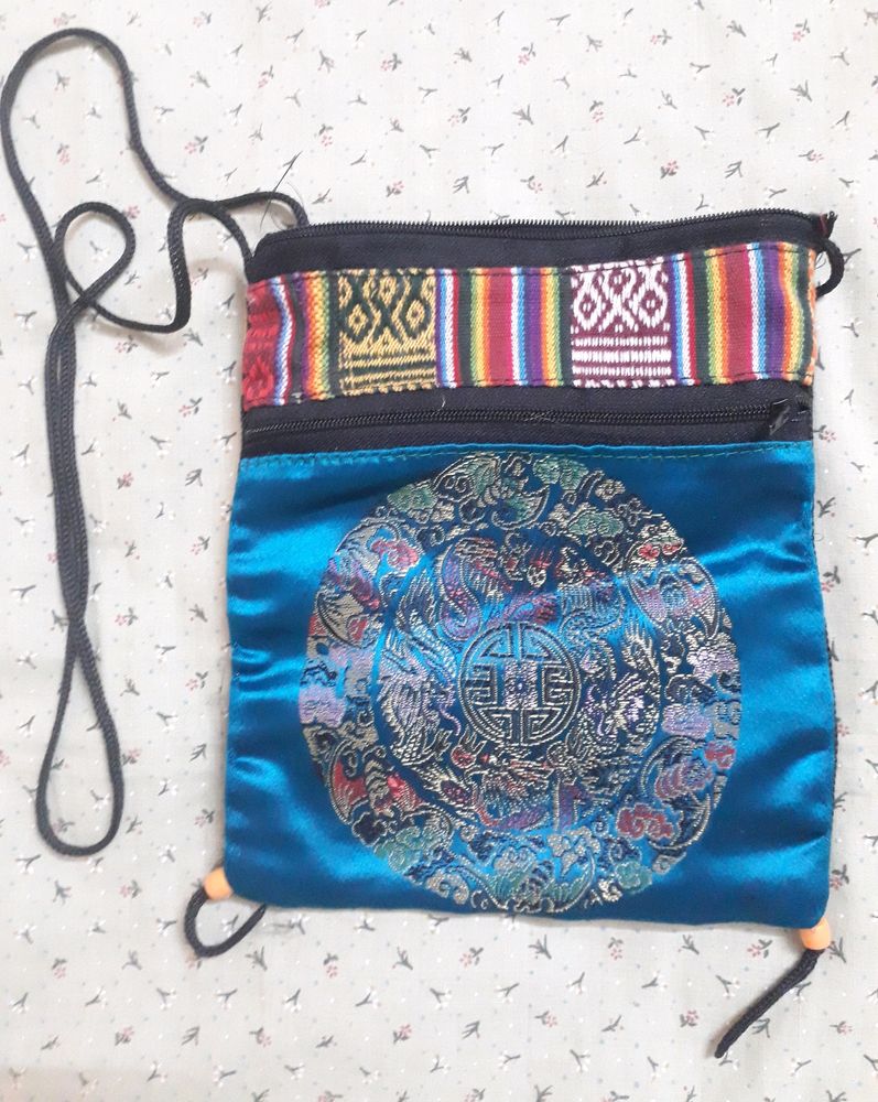 Blue Japanese Sling Bag