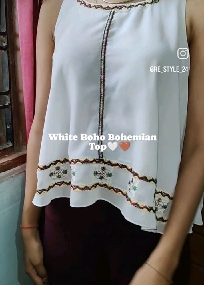 White Bohemian Top