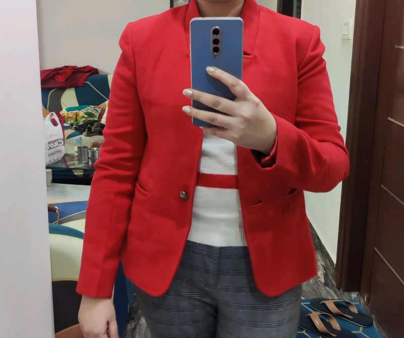 Red formal blazer