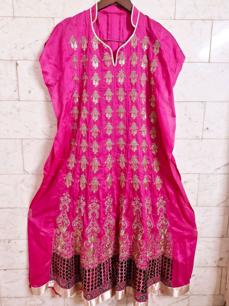 Semi Stiched Anarkali Suit Set