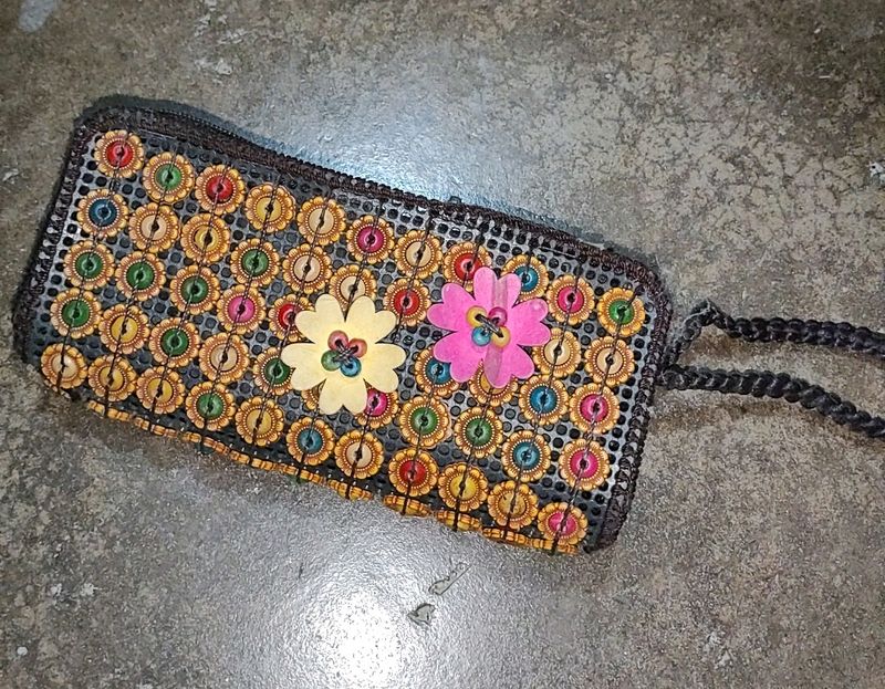 Handmade Beaded Clutch From Goa