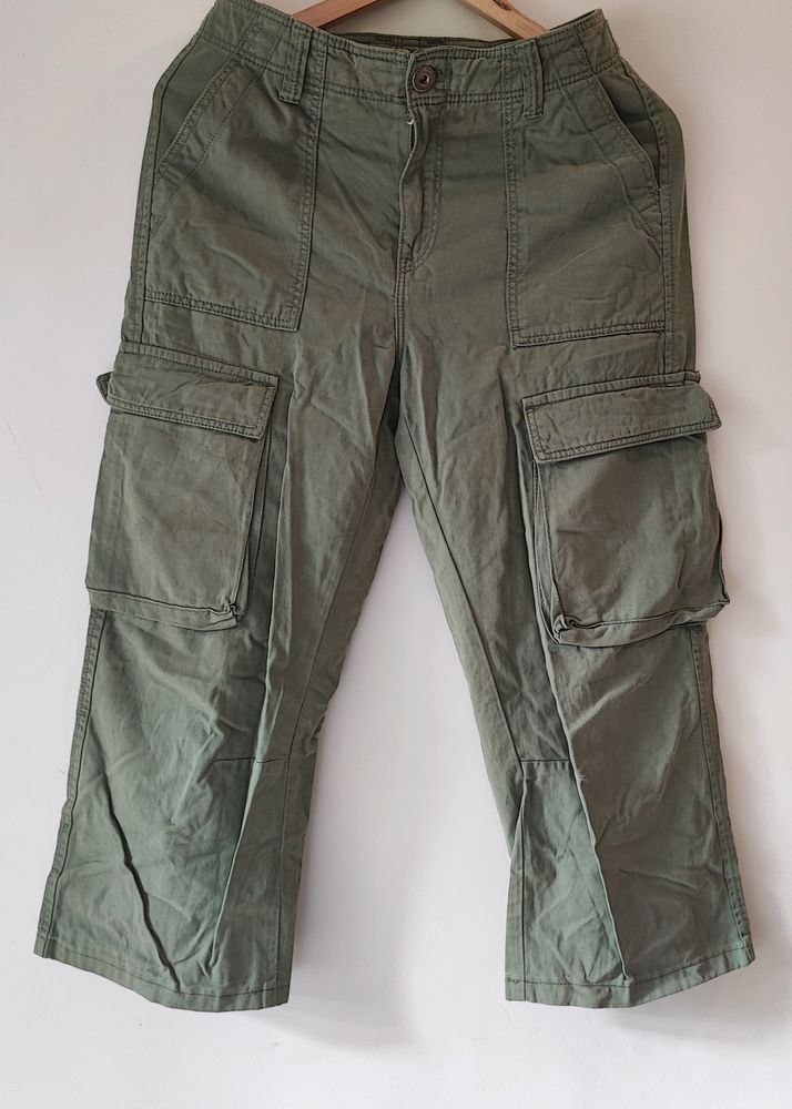 Olive Green Cargos,Size 30