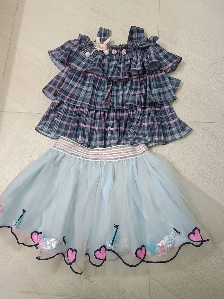 Baby Girls Top & Skirt Set