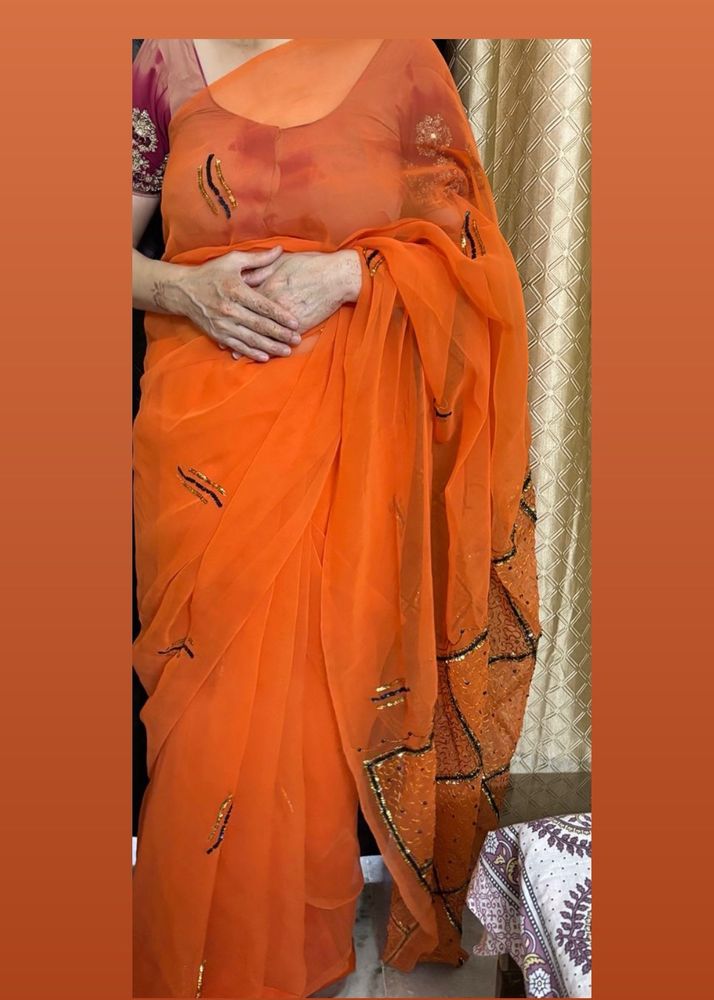 Orange Saree