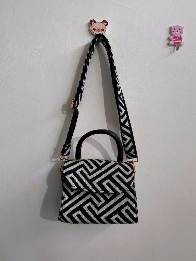 Black & White Sling Bag