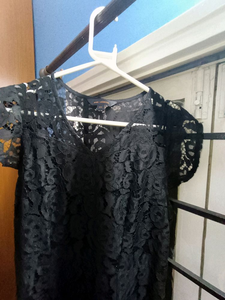 Black Net Gown