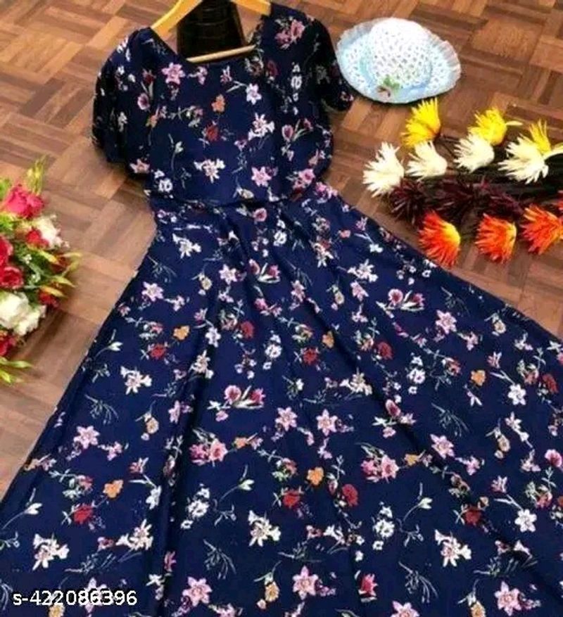 Navy Blue Gown New Pc Only✅