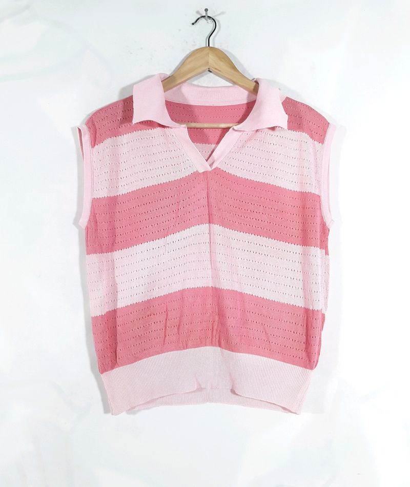 Pink Casual Top (Women's)