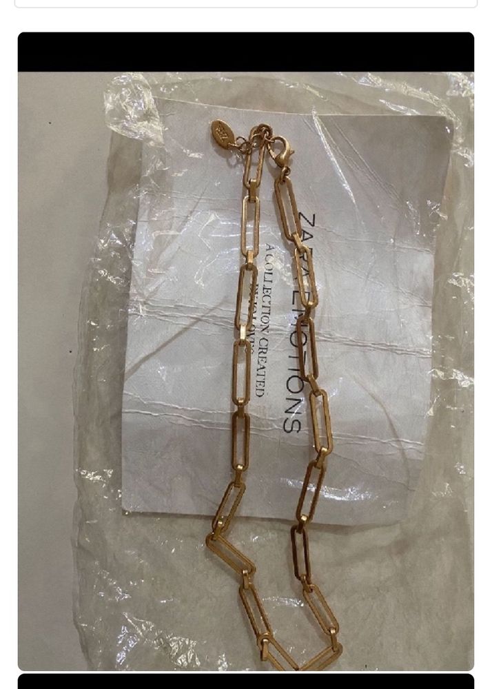 Zara Paper Clip Necklace