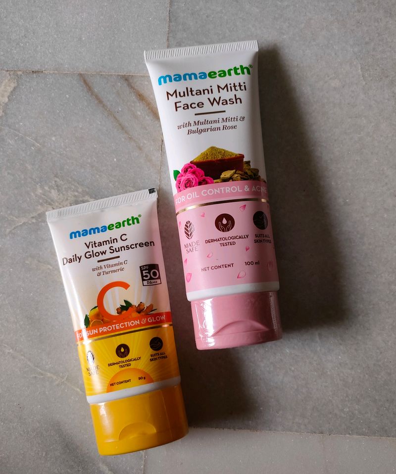 SEALED! Mamaearth Sunscreen And FaceWash