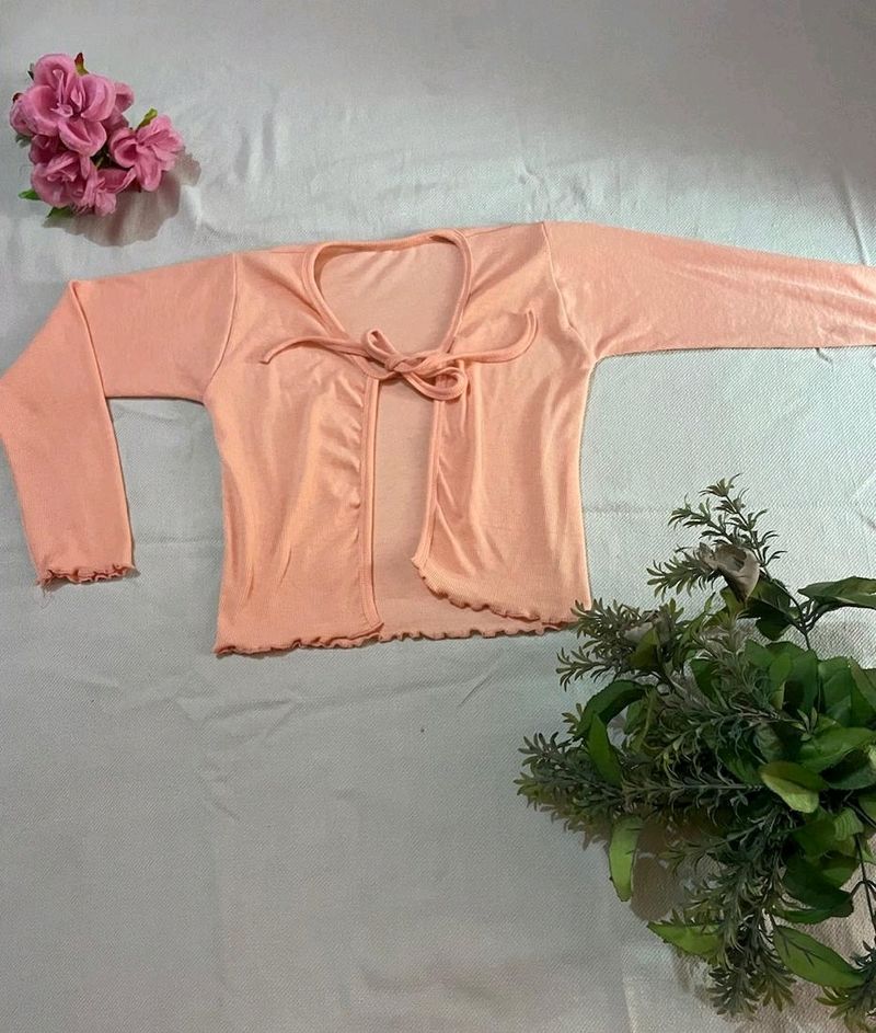 Peach Bow Cardigan🎀