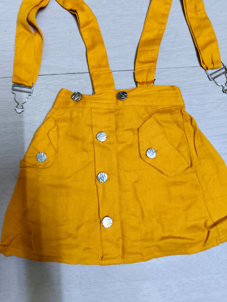 Girls Designer Suspender Skirt