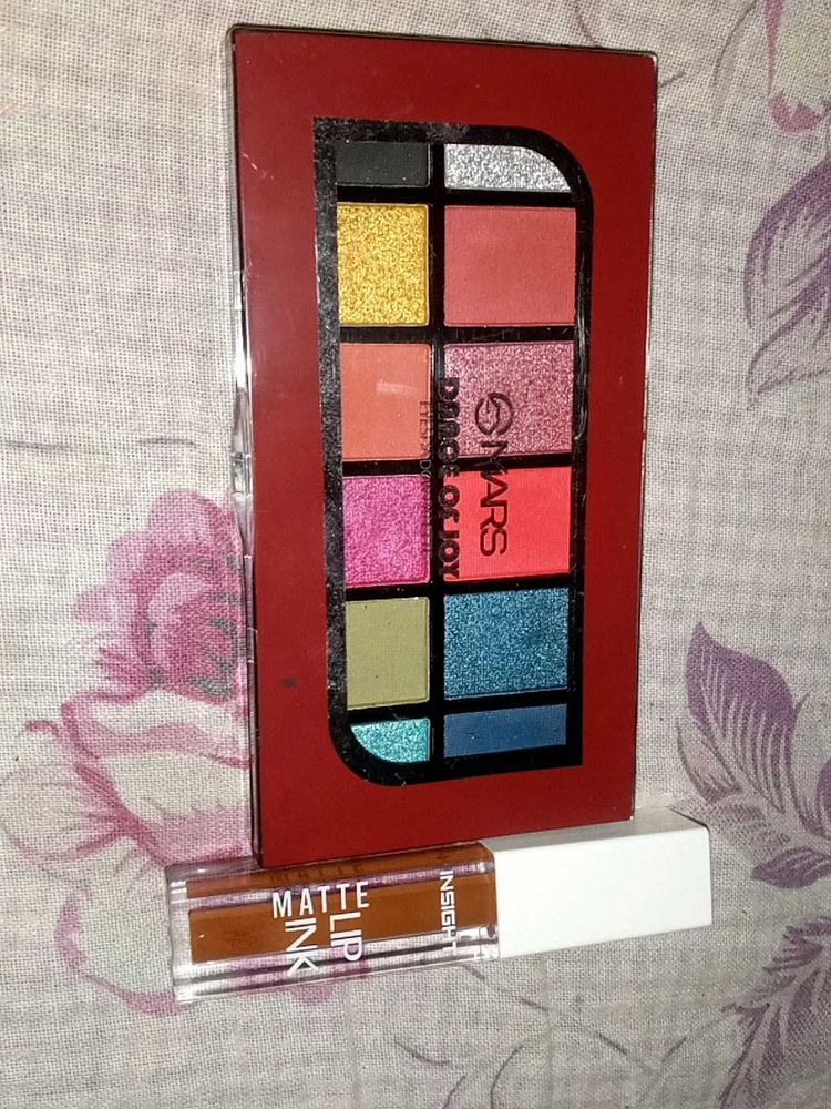 Eyeshadow Palette And Insights Lipstick