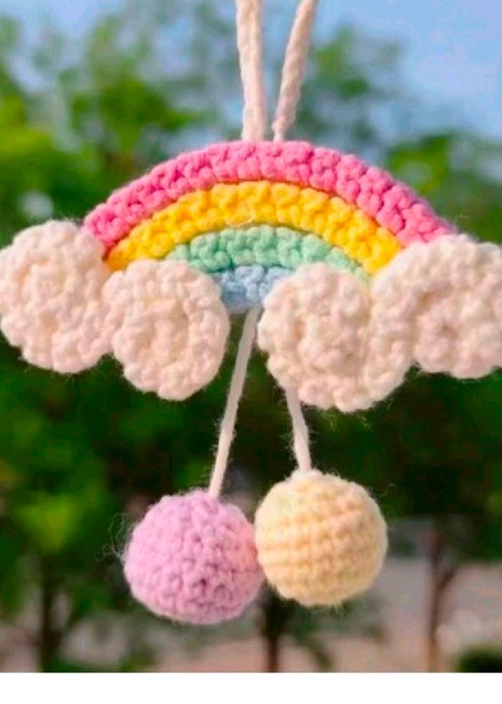 Crochet Rainbow Keychain(Any 1)