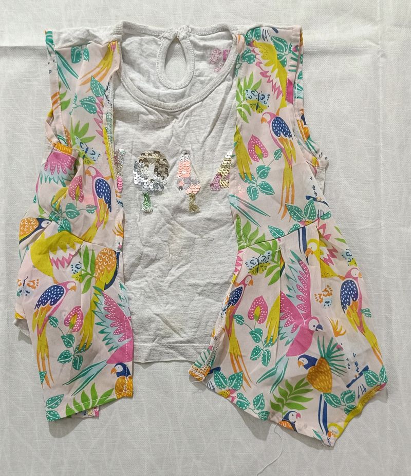 Baby Girl Wear Floral Shrug Top