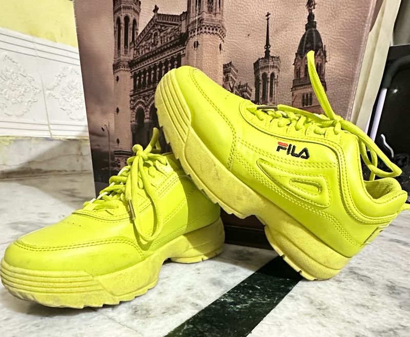 Neon Green Fila Shoes