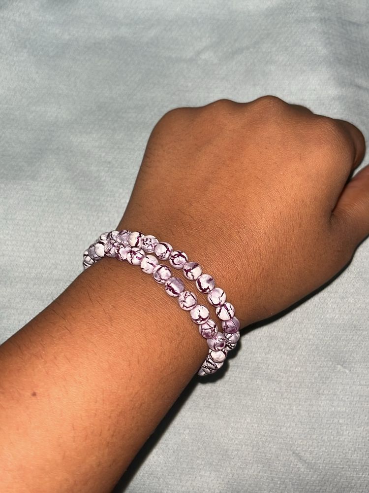 Aesthetic Purple Beads Bracelet Combo