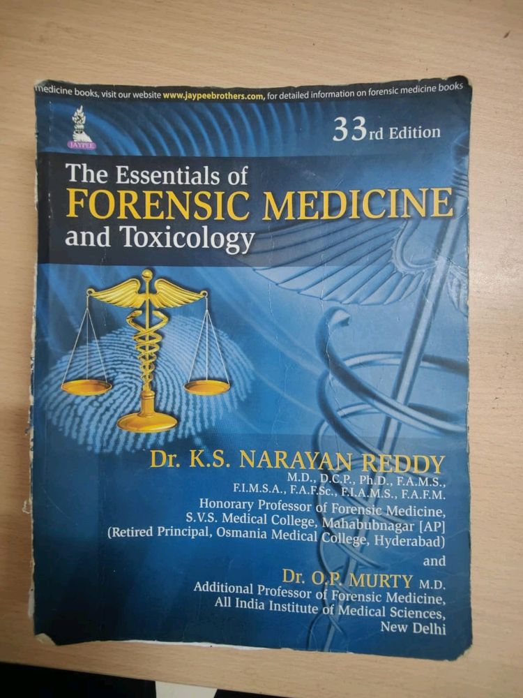 Forensic Medicine And Toxicology