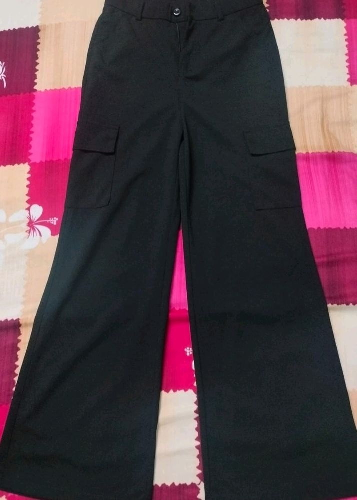 Black Cargo Pant For Women