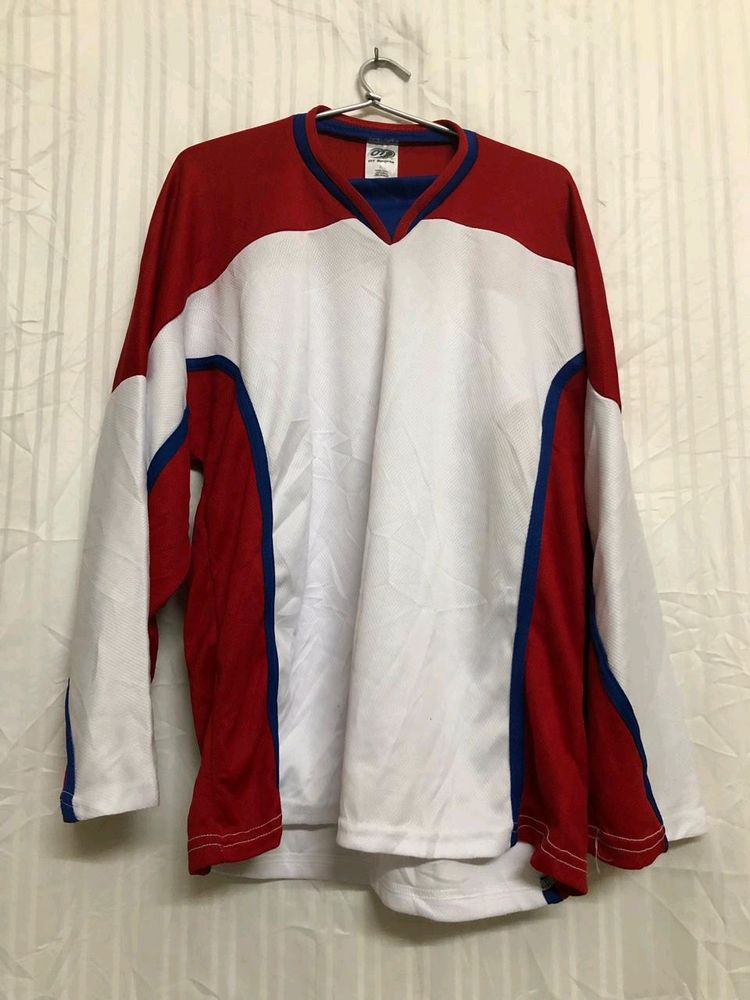 Ot Sports White & Red Jersey