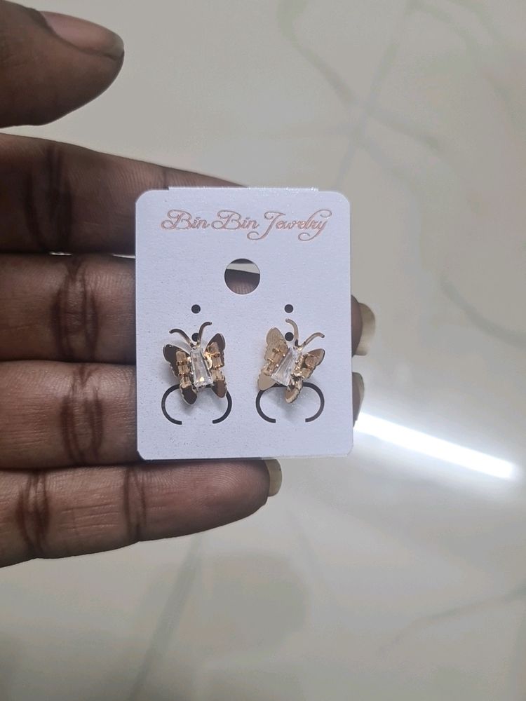 AD Shining Butterfly Earing Set