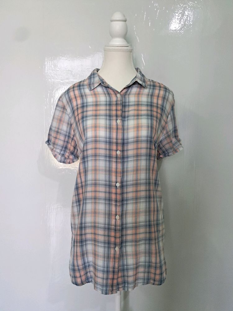 Short Sleeve Blue Check shirt