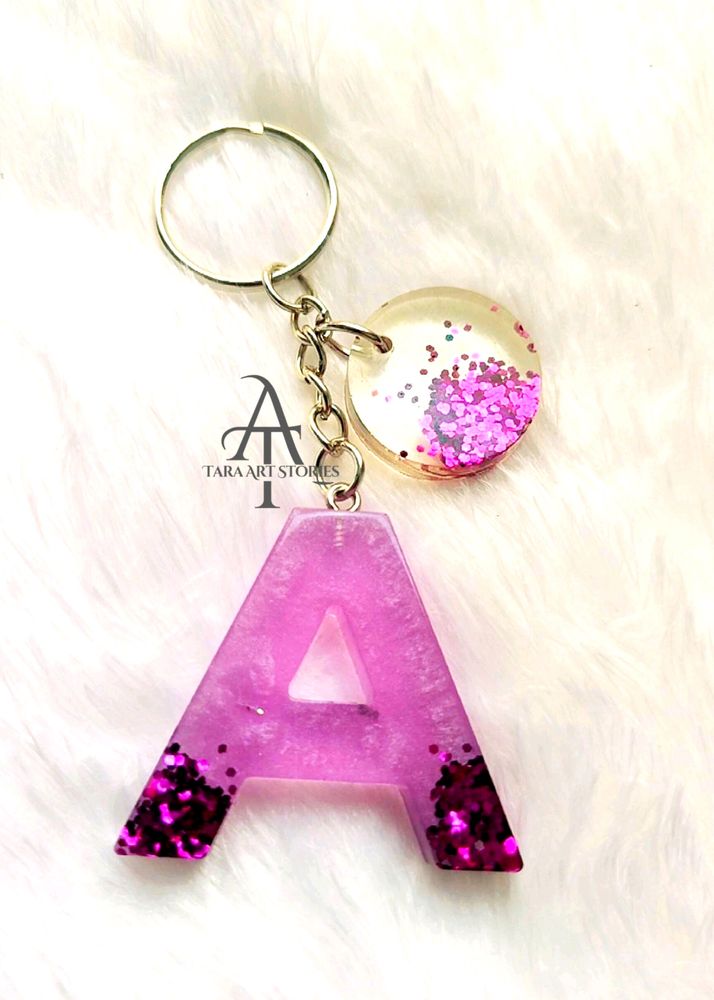 'A' Initial Keychain 😍