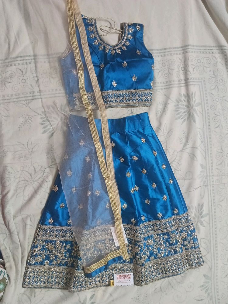 Heavy Lengha Choli For Kids With Duppatta