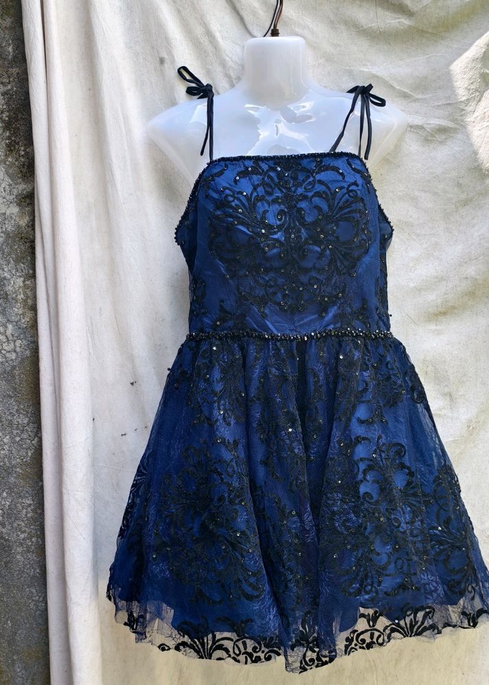 17.15.9 NAVY BLUE GORGEOUS MINI BRIDAL FROCK