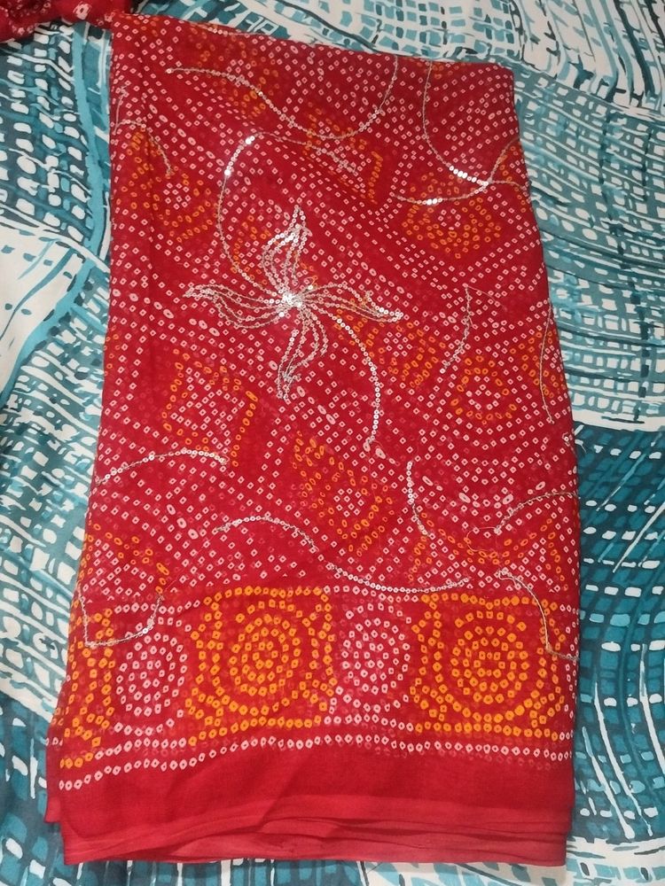 Chanderi Print Saree