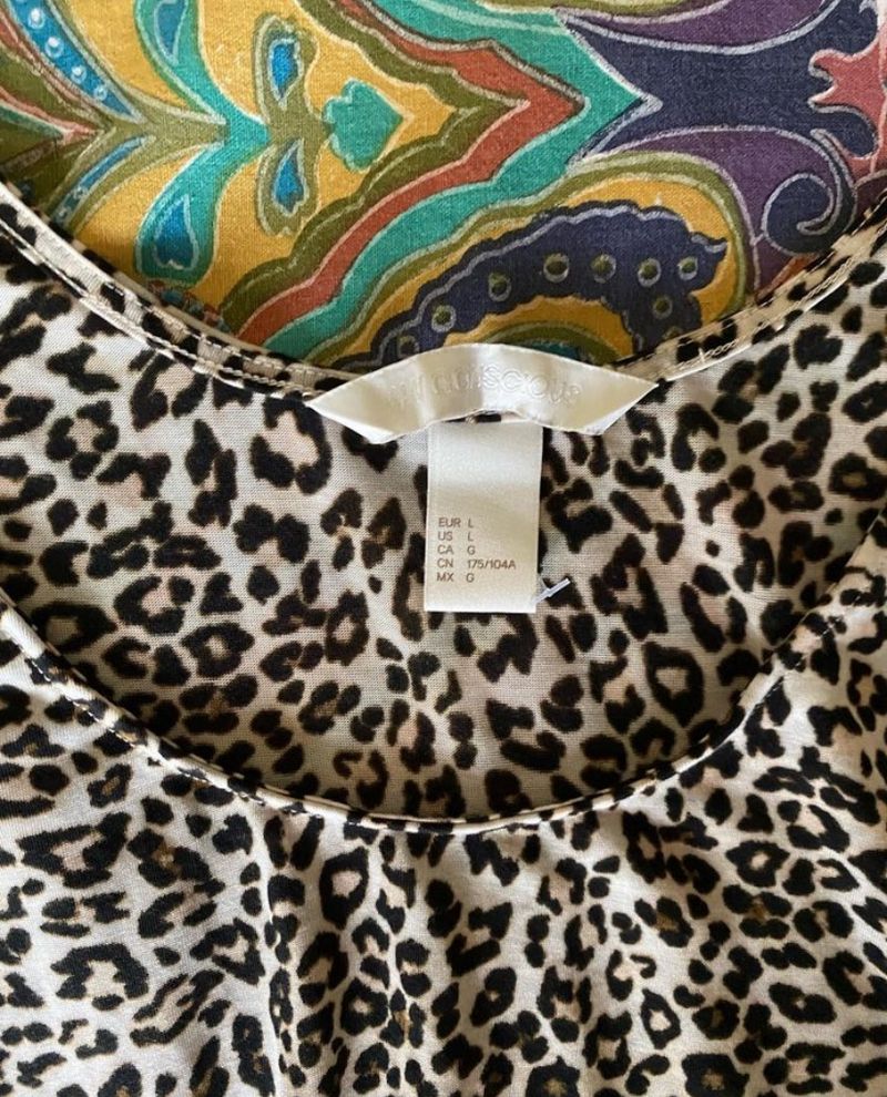 H&M Sleeveless Leopard Print Top