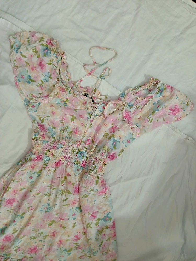 Floral Coquette Cottagecore Pinterest Mini Dress