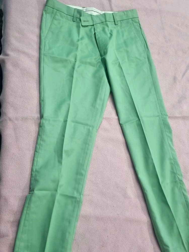 Men Formal Pant Light Green Colour