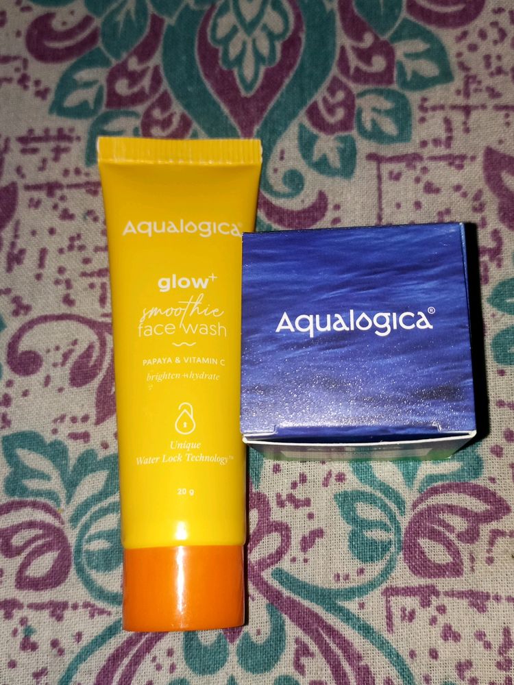 Face wash and gel moisturizer