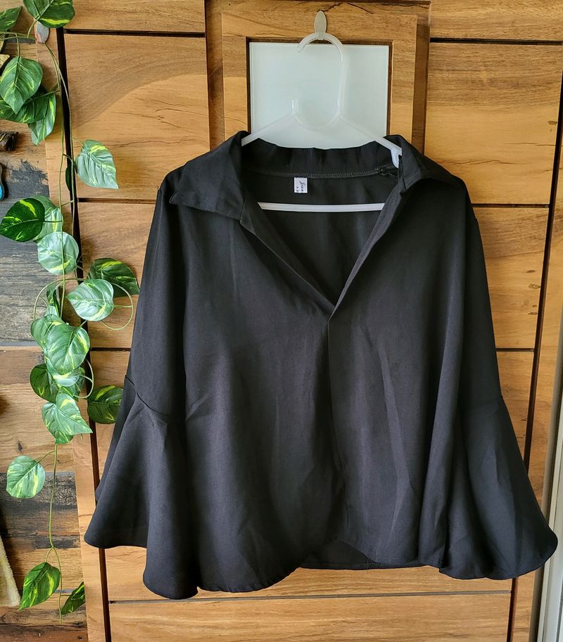 Black Top With Bell Sleeves