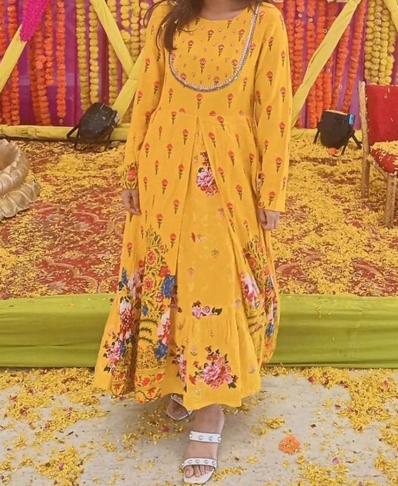 Yellow Anarkali Gown