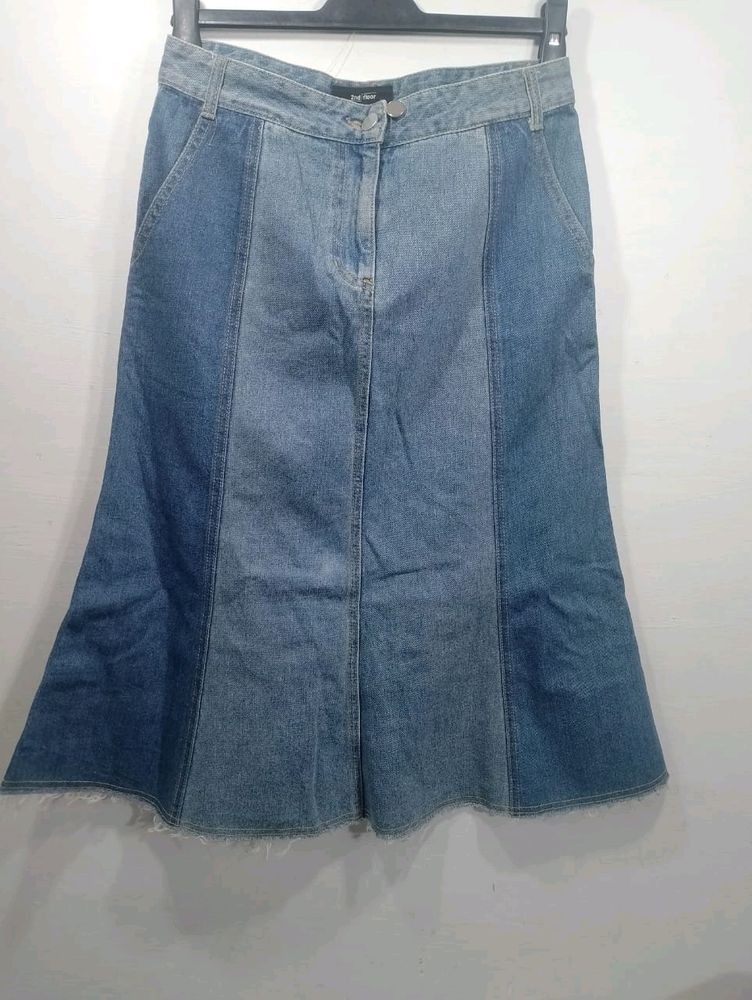 Denim Long Skirt